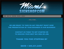 Tablet Screenshot of miamisignshop.com